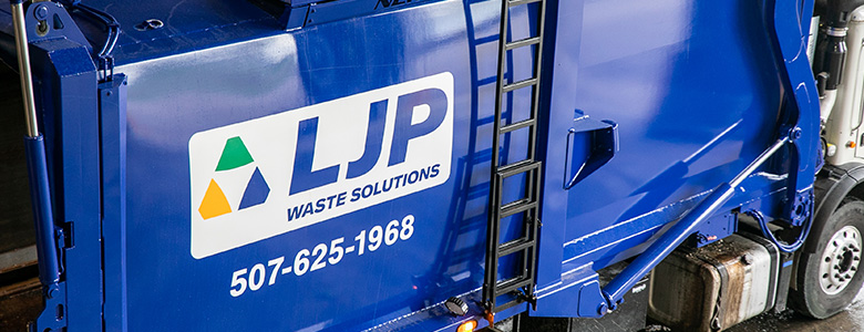 An LJP waste collection truck.